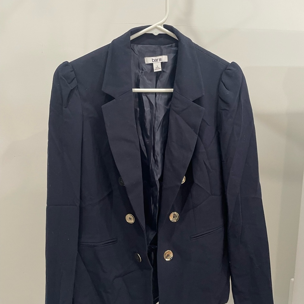 Banana Republic Navy Blazer with Gold Buttons